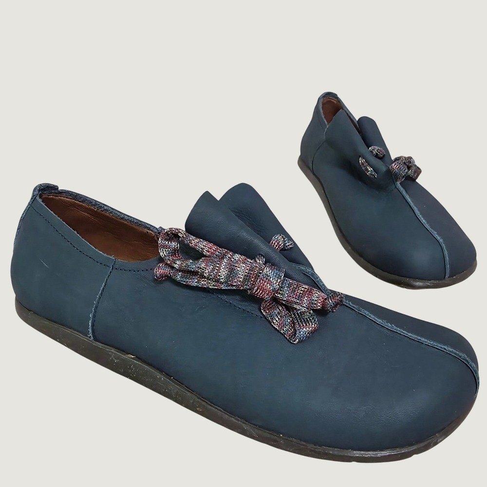 Sergio Tomani Marine Leather Slip On Shoes Sz 7.5/‎ 38 Artisan Comfort Lagenlook